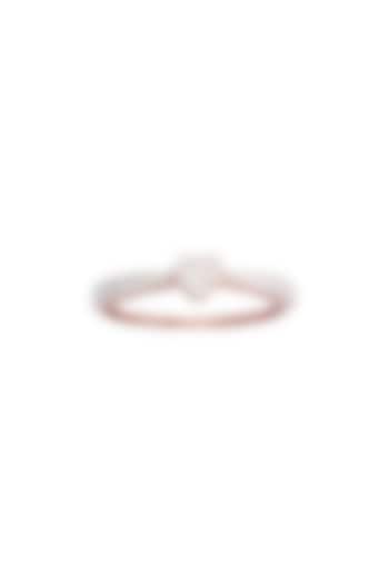 14kt Rose Gold Finish Diamond Love Knot Ring by ZEN DIAMOND at Pernia's Pop Up Shop