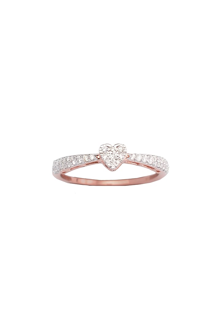 14kt Rose Gold Finish Diamond Love Knot Ring by ZEN DIAMOND at Pernia's Pop Up Shop