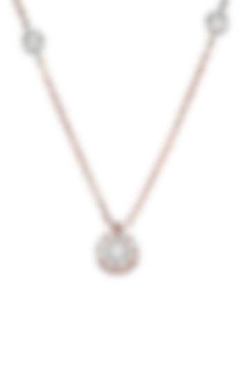 14kt Rose Gold Finish Diamond Pendant Necklace by ZEN DIAMOND at Pernia's Pop Up Shop
