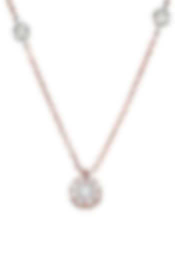 14kt Rose Gold Finish Diamond Pendant Necklace by ZEN DIAMOND at Pernia's Pop Up Shop