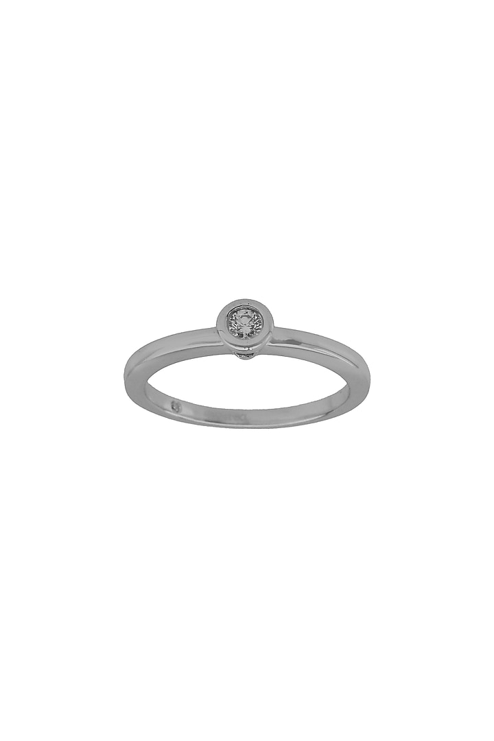 14kt White Finish Diamond Zen Pirlanta Pendant Ring by ZEN DIAMOND at Pernia's Pop Up Shop