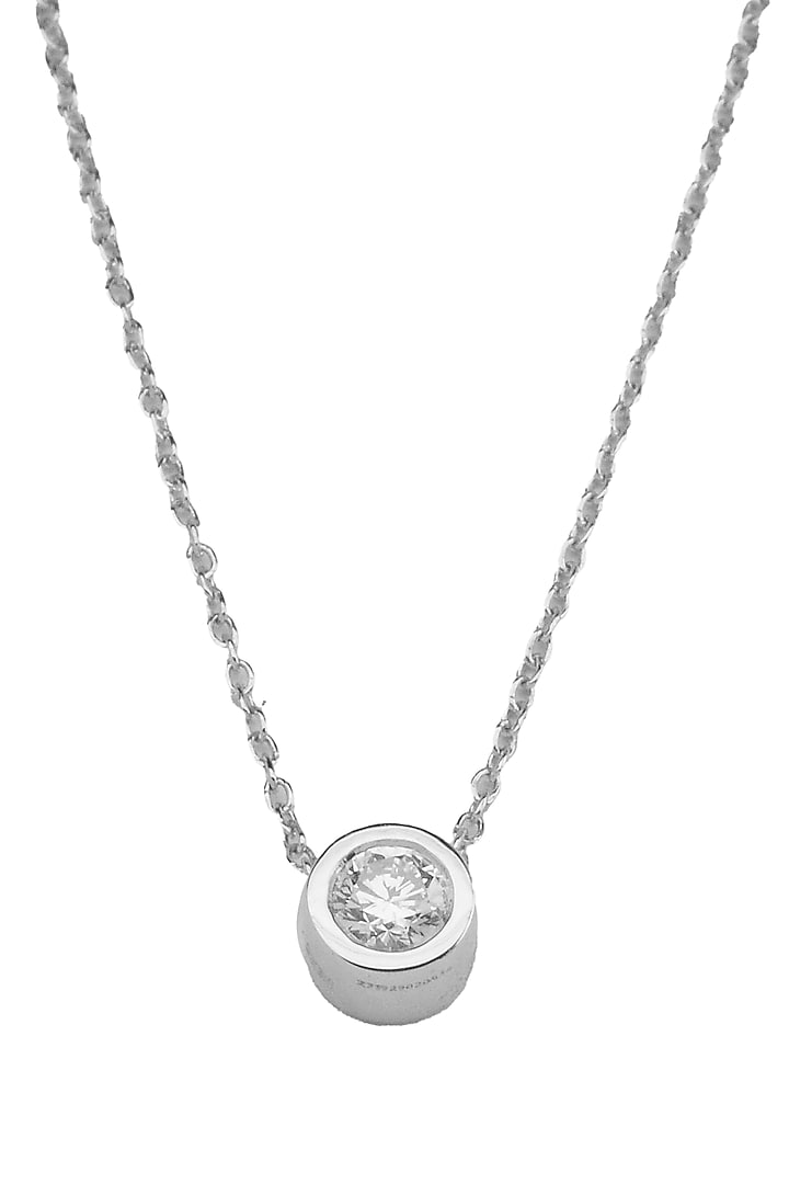 14kt White Finish Diamond Pendant Necklace by ZEN DIAMOND at Pernia's Pop Up Shop