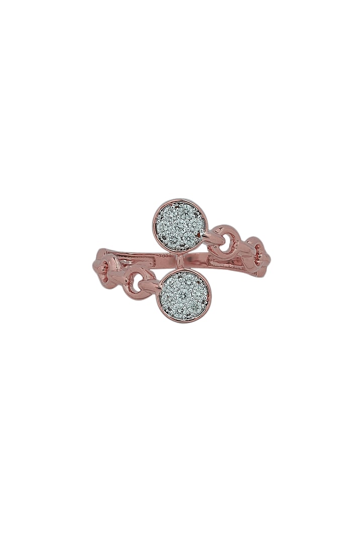 18kt Rose Gold Finish Diamond Cuban Connection Ring by ZEN DIAMOND at Pernia's Pop Up Shop