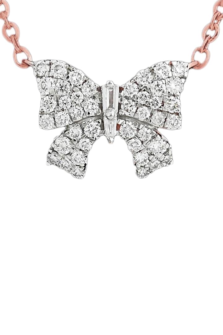 14kt Rose Gold Finish Diamond Pendant Necklace by ZEN DIAMOND at Pernia's Pop Up Shop