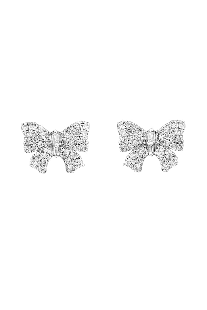 14kt White Finish Diamond Stud Earrings by ZEN DIAMOND at Pernia's Pop Up Shop