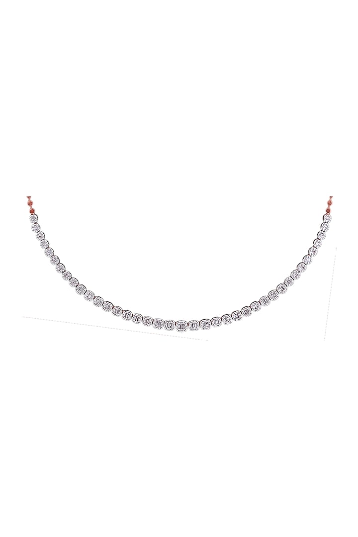 14kt White Finish Diamond Lariat Pendant Necklace by ZEN DIAMOND at Pernia's Pop Up Shop