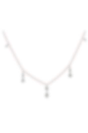 18kt White Finish Diamond Quirky Charm Necklace by ZEN DIAMOND at Pernia's Pop Up Shop