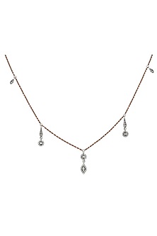 18kt White Finish Diamond Quirky Charm Necklace by ZEN DIAMOND-POPULAR PRODUCTS AT STORE