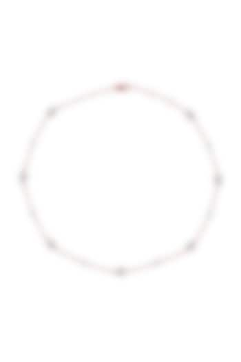 14kt Rose Gold Finish Diamond Deck-Up Necklace by ZEN DIAMOND at Pernia's Pop Up Shop
