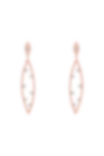 18kt Gold Finish Diamond Soiree Dangler Earrings by ZEN DIAMOND at Pernia's Pop Up Shop