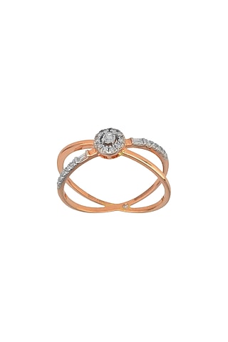 14kt Rose Gold Finish Diamond Ring by ZEN DIAMOND