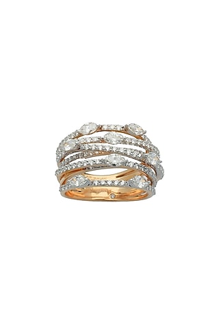 18kt Gold Finish Diamond Ring by ZEN DIAMOND