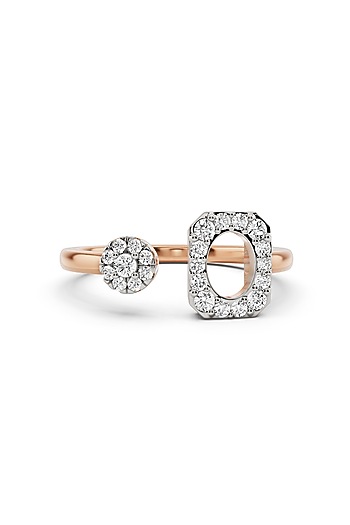 14kt Rose Gold Finish Ring With 25 Diamonds by ZEN DIAMOND at Pernia's Pop Up Shop