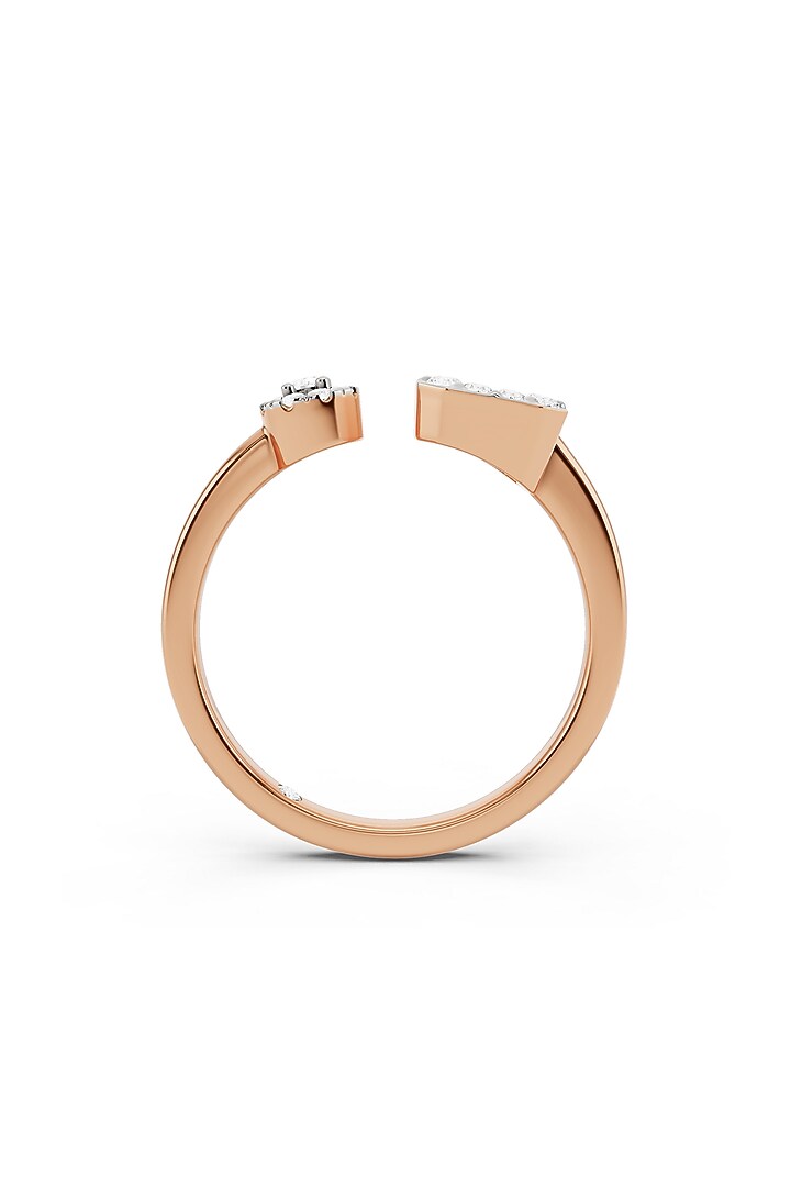 14kt Rose Gold Finish Ring With 25 Diamonds by ZEN DIAMOND at Pernia's Pop Up Shop