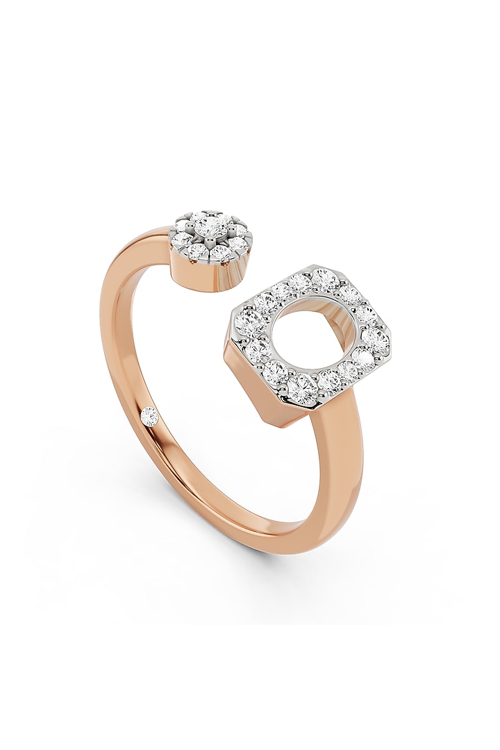 14kt Rose Gold Finish Ring With 25 Diamonds by ZEN DIAMOND at Pernia's Pop Up Shop
