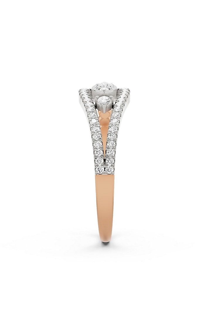 14kt Rose Gold Finish Ring With 43 Diamonds by ZEN DIAMOND at Pernia's Pop Up Shop