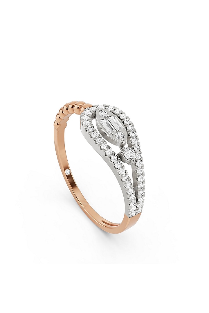 14kt Rose Gold Finish Ring With 43 Diamonds by ZEN DIAMOND at Pernia's Pop Up Shop