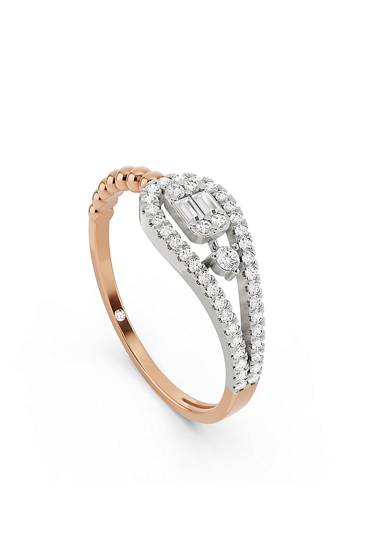14kt Two-Tone Finish Ring With 45 Diamonds by ZEN DIAMOND at Pernia's Pop Up Shop