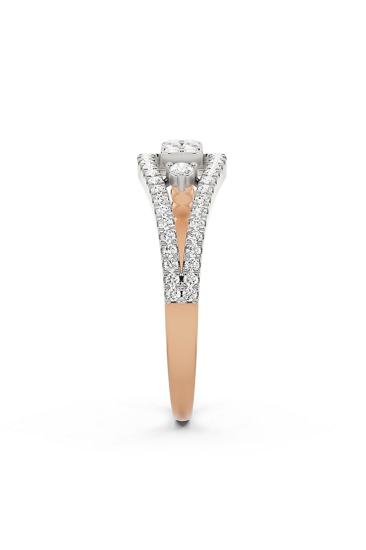14kt Two-Tone Finish Ring With 45 Diamonds by ZEN DIAMOND at Pernia's Pop Up Shop