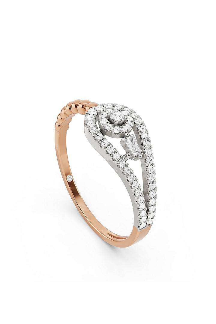 14kt Two-Tone Finish Ring With 50 Diamonds by ZEN DIAMOND at Pernia's Pop Up Shop