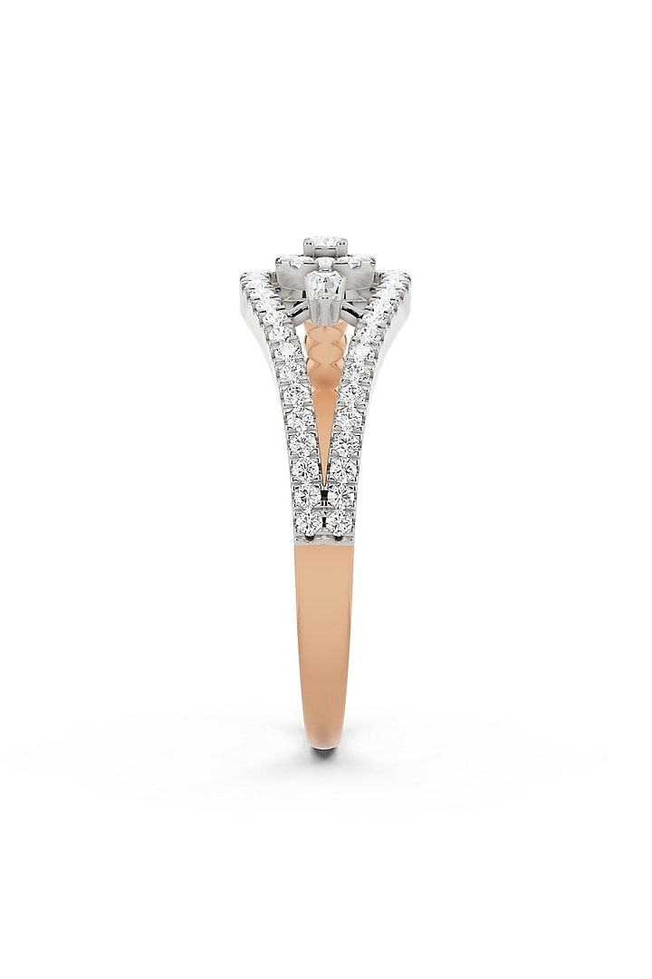 14kt Two-Tone Finish Ring With 50 Diamonds by ZEN DIAMOND at Pernia's Pop Up Shop