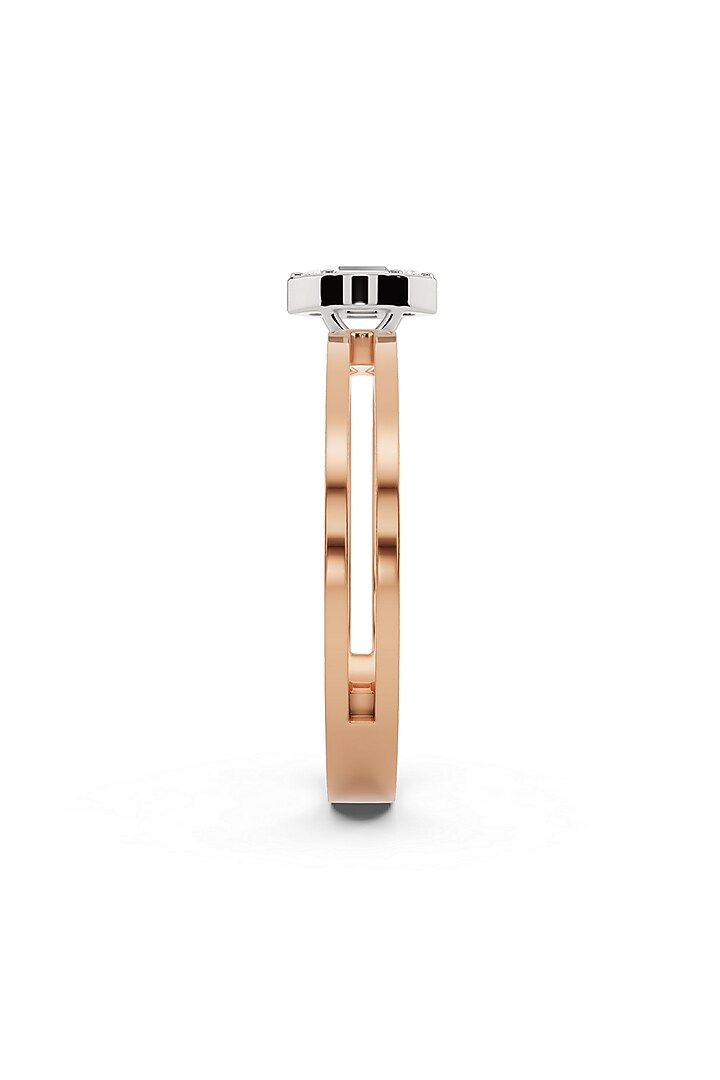 14kt Rose Gold Finish Ring With 5 Diamonds by ZEN DIAMOND at Pernia's Pop Up Shop