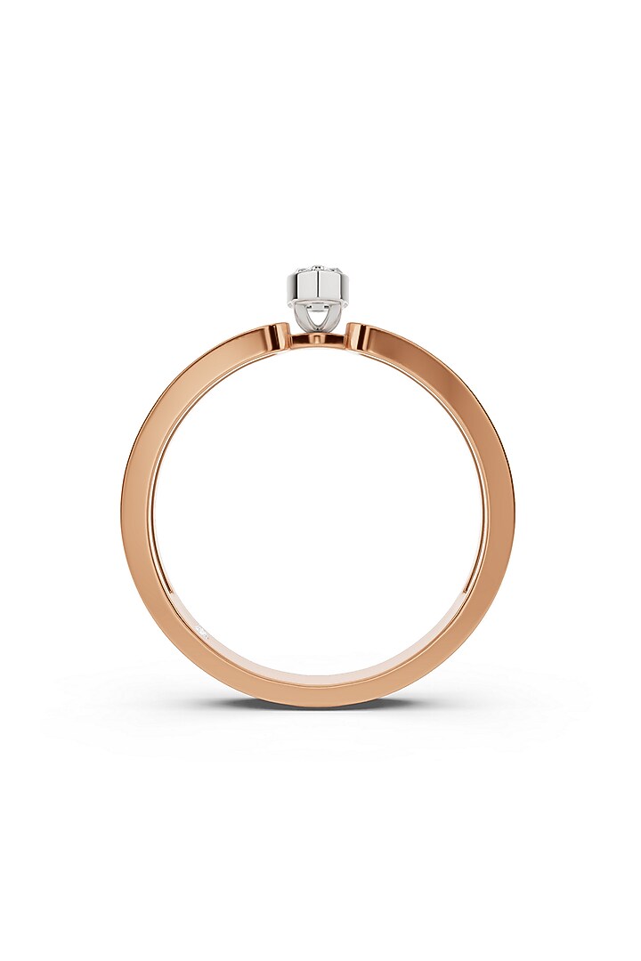 14kt Rose Gold Finish Ring With 5 Diamonds by ZEN DIAMOND at Pernia's Pop Up Shop