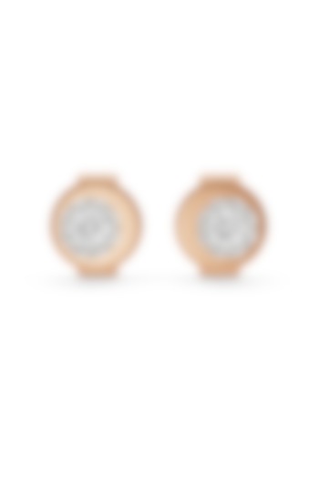 14kt Rose Gold Finish Earrings With 20 Diamonds by ZEN DIAMOND at Pernia's Pop Up Shop