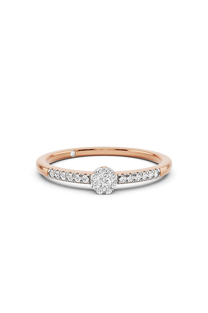 14kt Rose Gold Finish Ring With 22 Diamonds by ZEN DIAMOND at Pernia's Pop Up Shop