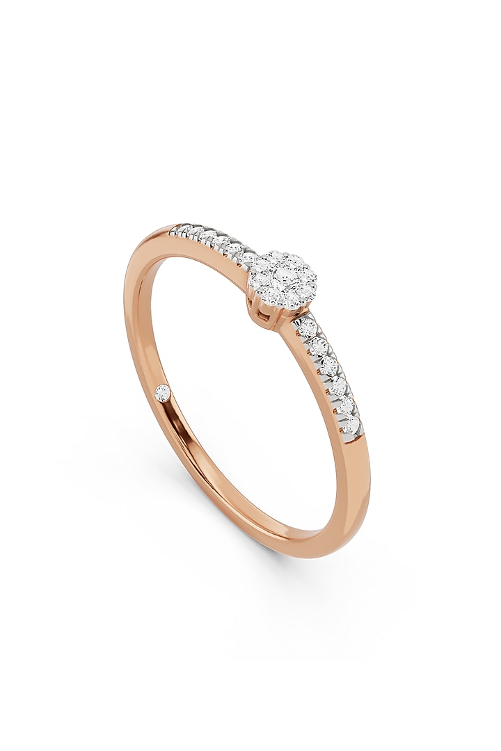 14kt Rose Gold Finish Ring With 22 Diamonds by ZEN DIAMOND at Pernia's Pop Up Shop