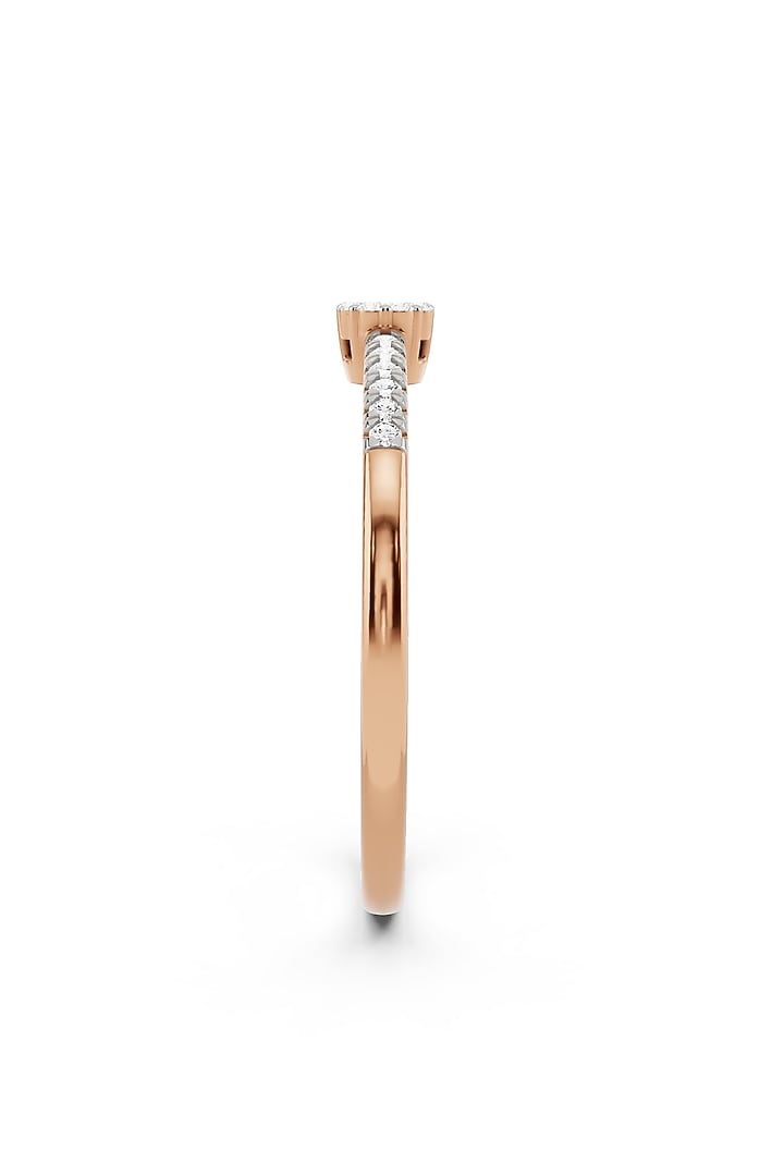 14kt Rose Gold Finish Ring With 22 Diamonds by ZEN DIAMOND at Pernia's Pop Up Shop