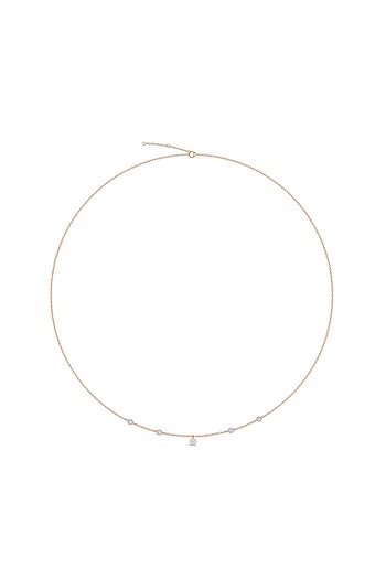 14kt Rose Gold Finish Pendant Necklace With 12 Diamonds by ZEN DIAMOND at Pernia's Pop Up Shop