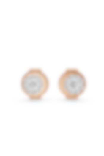 14kt Rose Gold Finish Earrings With 20 Diamonds by ZEN DIAMOND at Pernia's Pop Up Shop