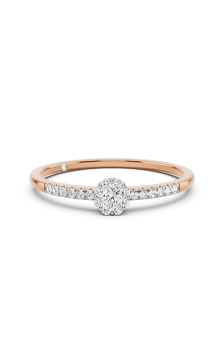 14kt Rose Gold Finish Ring With 22 Diamonds by ZEN DIAMOND at Pernia's Pop Up Shop
