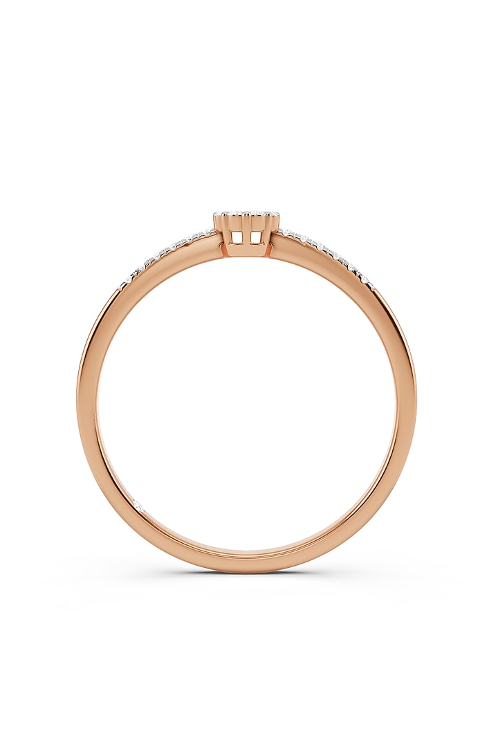14kt Rose Gold Finish Ring With 22 Diamonds by ZEN DIAMOND at Pernia's Pop Up Shop