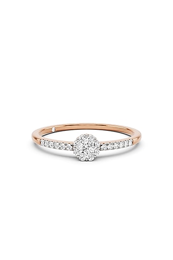14kt Rose Gold Finish Ring With 22 Diamonds by ZEN DIAMOND at Pernia's Pop Up Shop