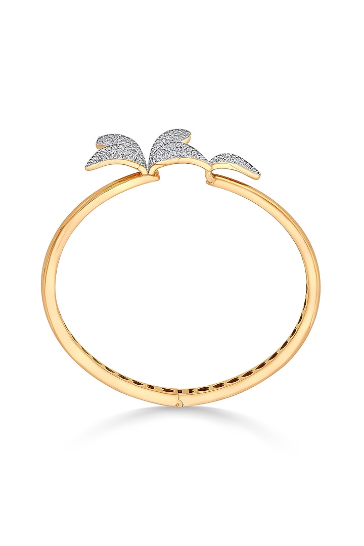 18kt Rose Gold Finish Oval Bangle With 313 Diamonds by ZEN DIAMOND at Pernia's Pop Up Shop
