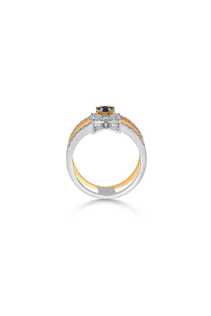 18kt Rose Gold Finish Diamond & Sapphire Stone Ring by ZEN DIAMOND at Pernia's Pop Up Shop