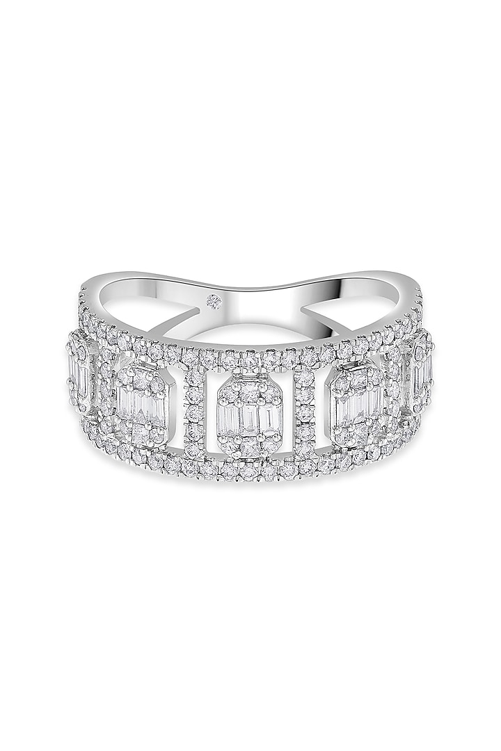 14kt White Gold Finish Ring With 134 Diamonds by ZEN DIAMOND at Pernia's Pop Up Shop