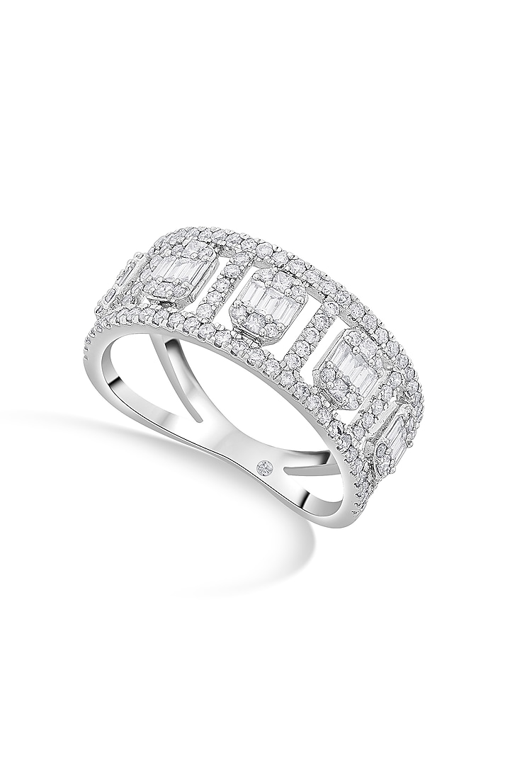 14kt White Gold Finish Ring With 134 Diamonds by ZEN DIAMOND at Pernia's Pop Up Shop