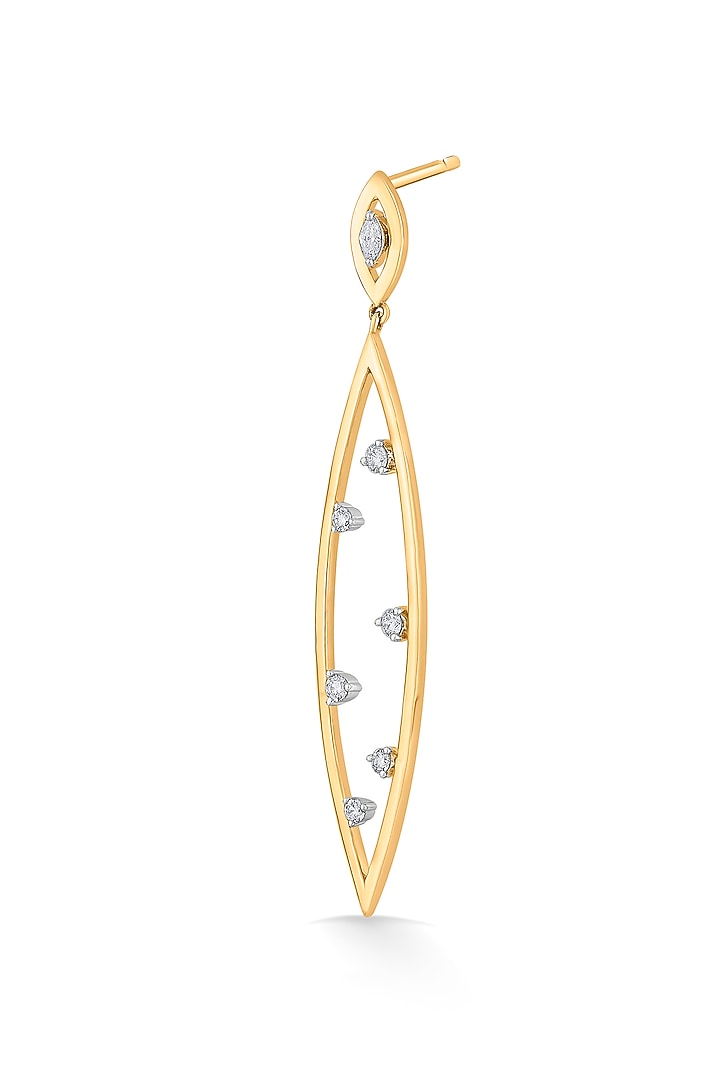 18kt Rose Gold Finish Earrings With 15 Diamonds by ZEN DIAMOND at Pernia's Pop Up Shop