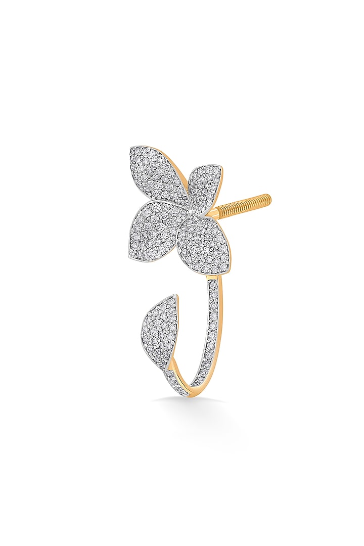 18kt Rose Gold Finish Earrings With 313 Diamonds by ZEN DIAMOND at Pernia's Pop Up Shop