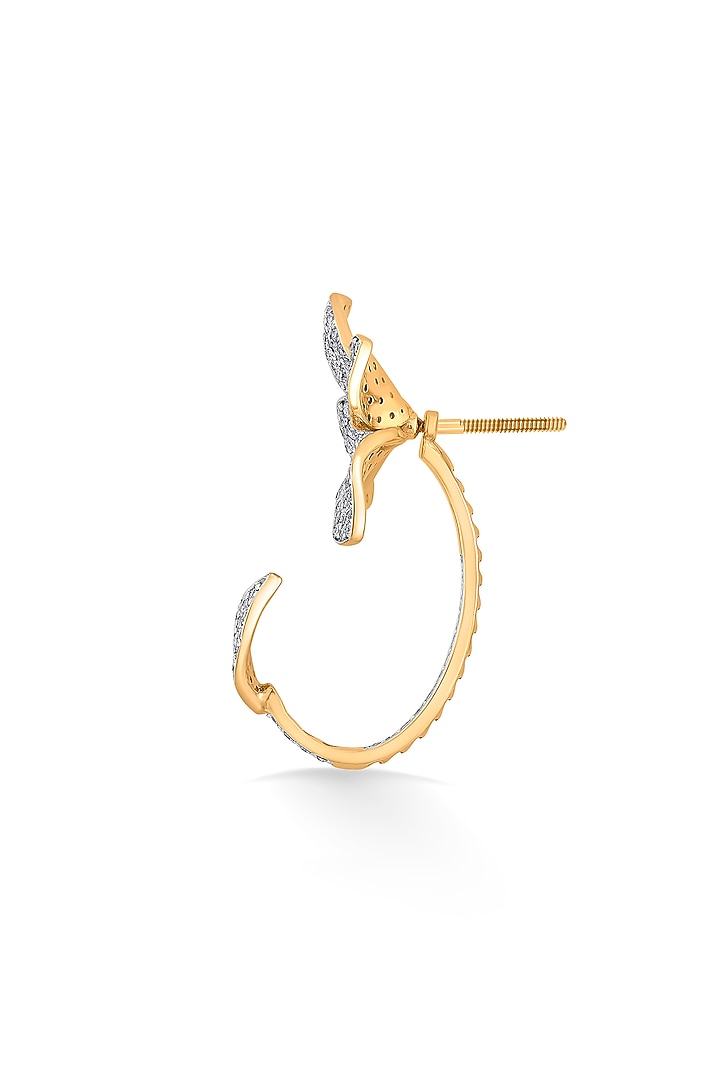 18kt Rose Gold Finish Earrings With 313 Diamonds by ZEN DIAMOND at Pernia's Pop Up Shop