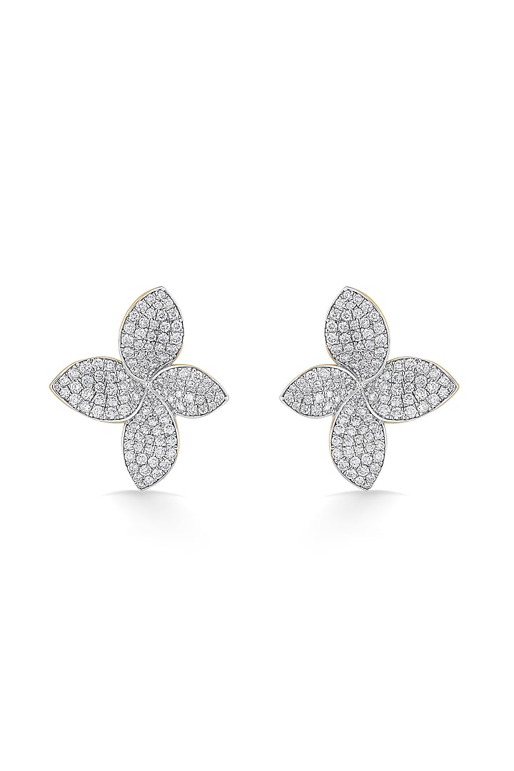 18kt Rose Gold Finish Earrings With 233 Diamonds by ZEN DIAMOND at Pernia's Pop Up Shop