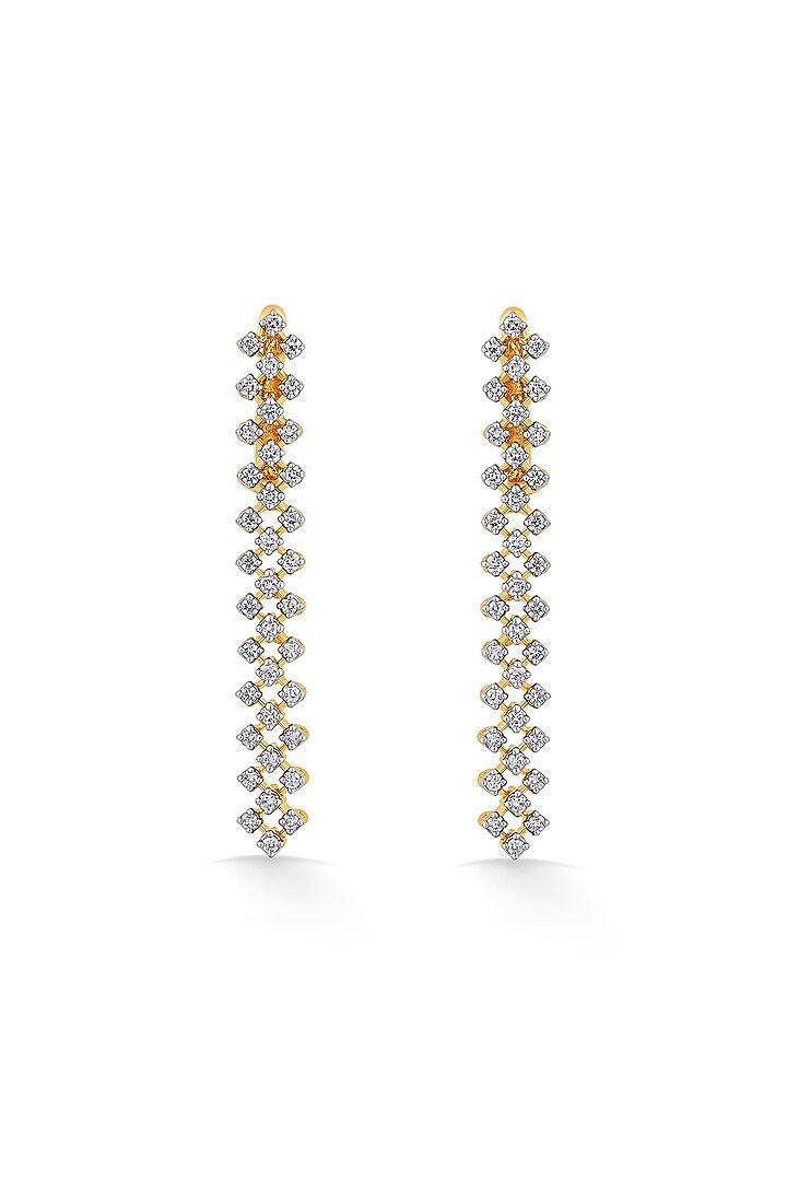 18kt Rose Gold Finish Earrings With 75 Diamonds by ZEN DIAMOND at Pernia's Pop Up Shop