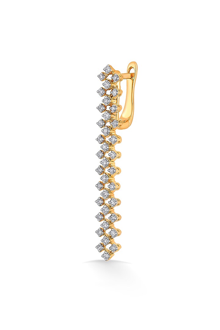 18kt Rose Gold Finish Earrings With 75 Diamonds by ZEN DIAMOND at Pernia's Pop Up Shop