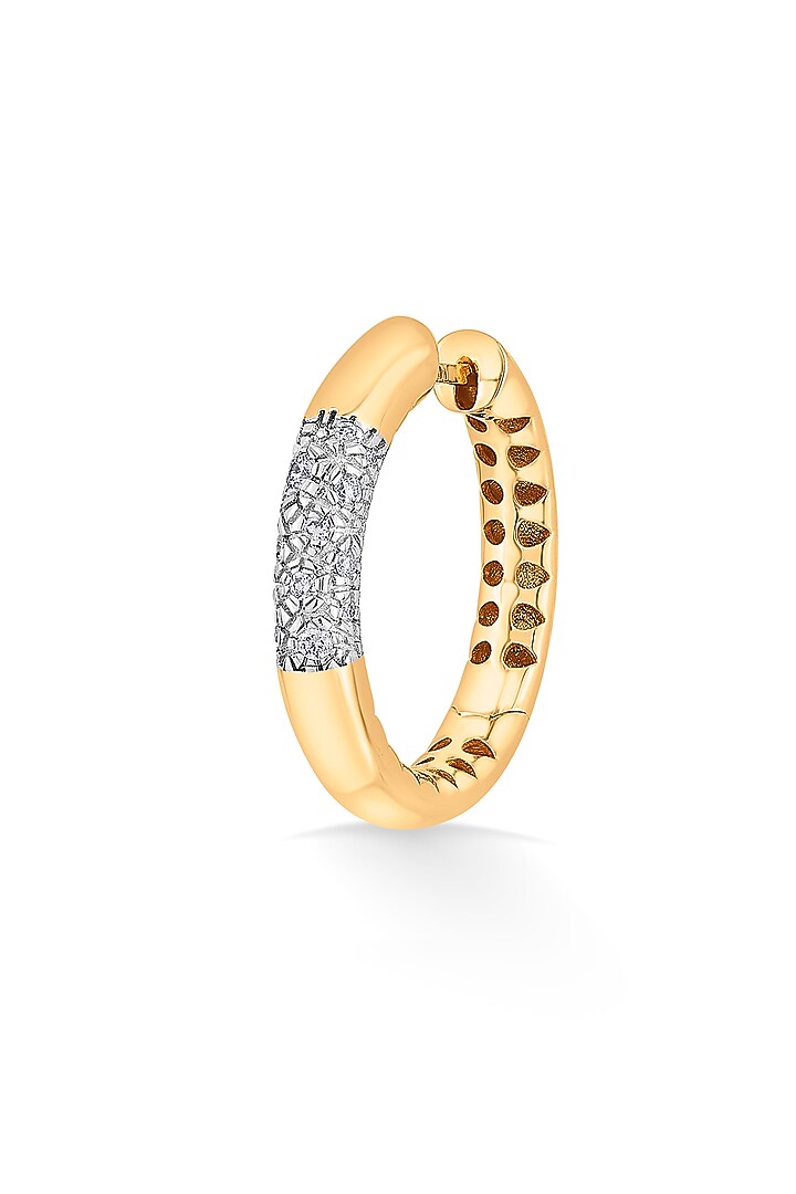 18kt Rose Gold Finish Earrings With 25 Diamonds by ZEN DIAMOND at Pernia's Pop Up Shop