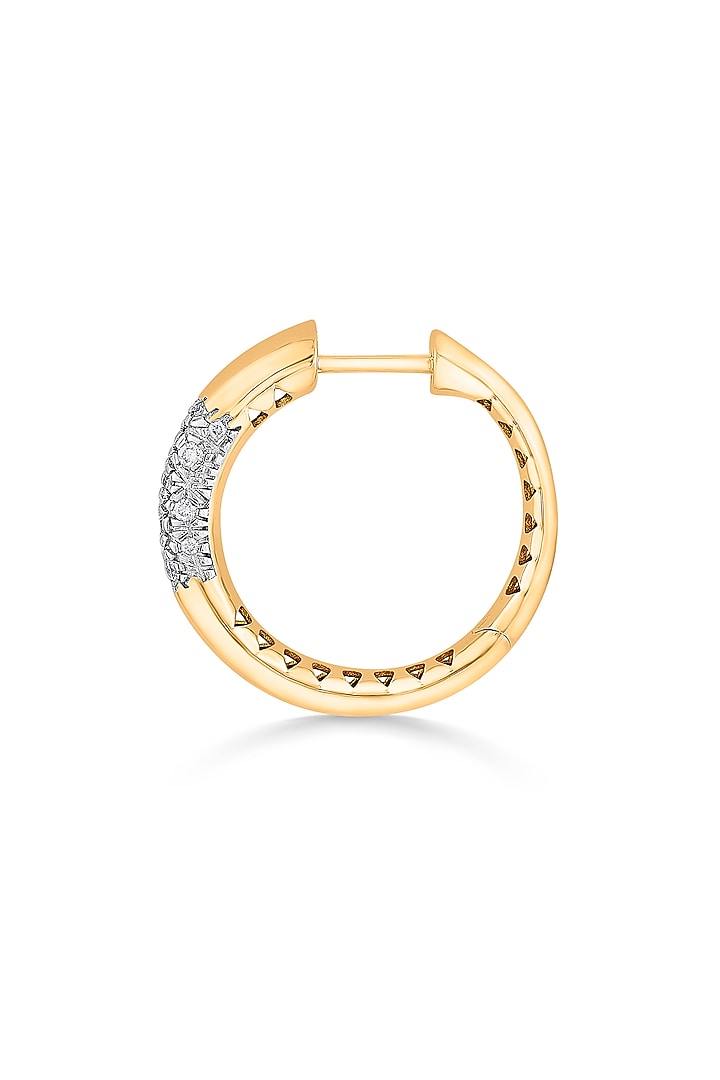 18kt Rose Gold Finish Earrings With 25 Diamonds by ZEN DIAMOND at Pernia's Pop Up Shop