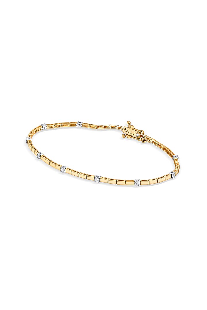 18kt Rose Gold Finish Loose Bracelet With 10 Diamonds by ZEN DIAMOND at Pernia's Pop Up Shop