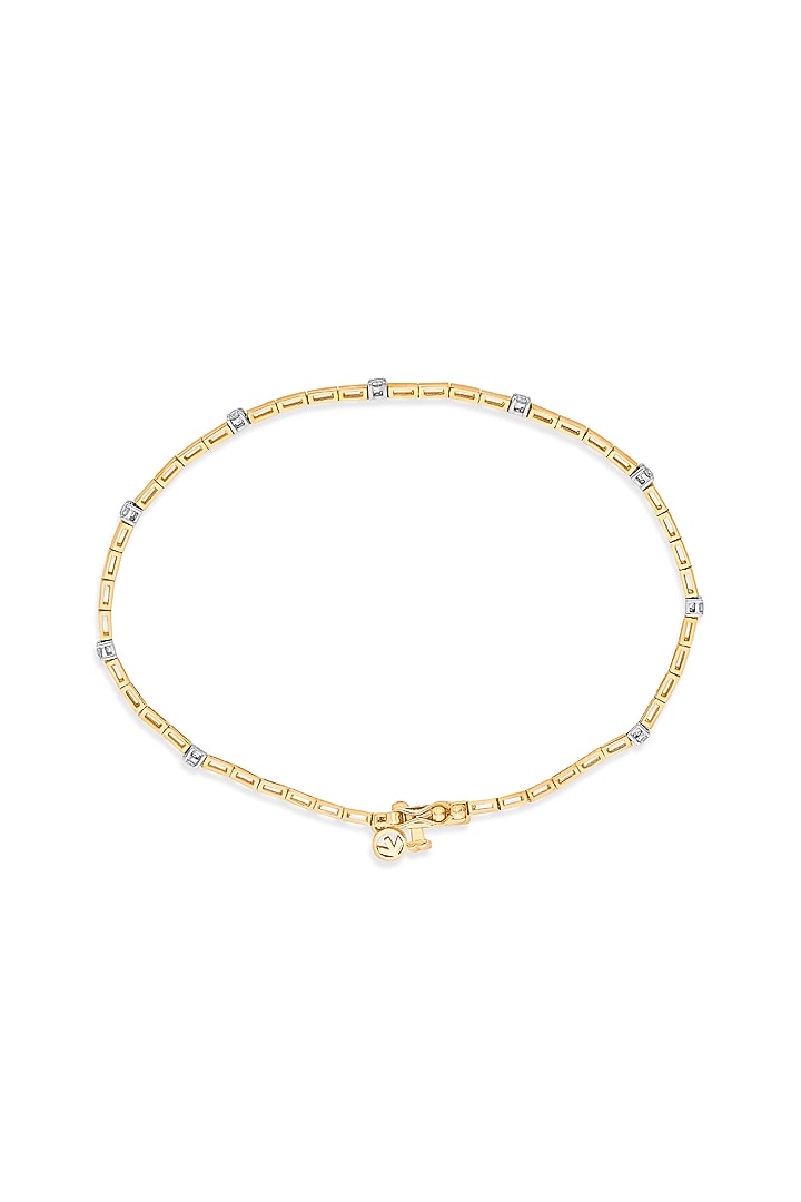 18kt Rose Gold Finish Loose Bracelet With 10 Diamonds by ZEN DIAMOND at Pernia's Pop Up Shop